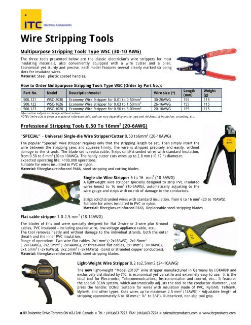 Wire Stripping Tools