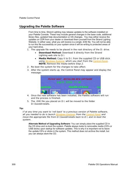 Rack Palette - Operators Manual - Strand Lighting