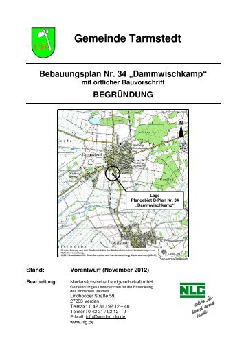 BegrÃ¼ndung Bebauungsplan Nr. 34 "Dammwischkamp"