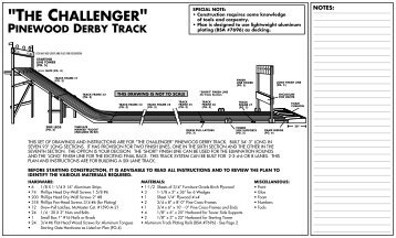 "Challenger" Pinewood Derby Track Plans - GrandPrix Race Central