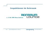 Reinraum und reinraumtechnische Anlagen - Chemgineering