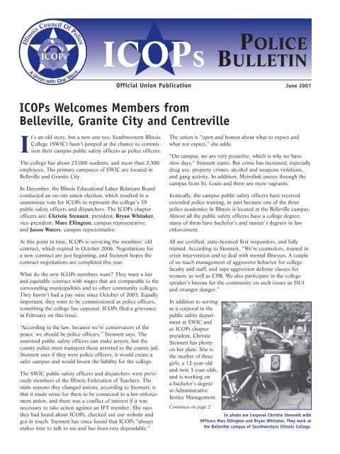 ICOPs Police Bulletin - Illinois Council Of Police