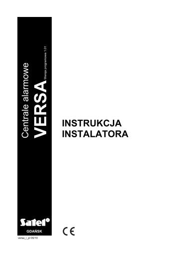 VERSA - Instrukcja instalatora - Alarmy