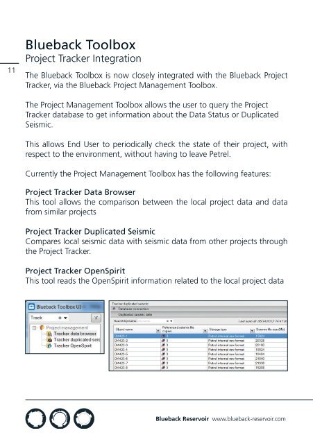 Blueback Project Tracker Getting Started Guide - Ocean