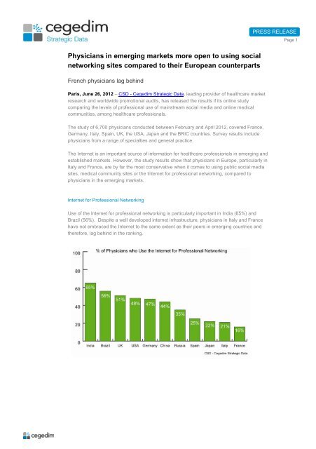 Physicians in emerging markets more open to using