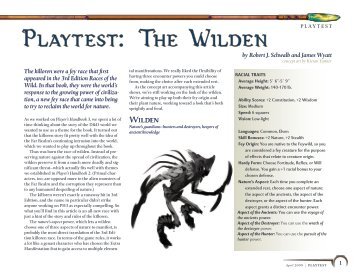 Playtest: The Wilden - korinth