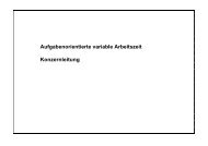 Aufgabenorientierte variable Arbeitszeit Konzernleitung