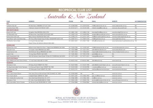 to download the latest reciprocal club list in total. - Royal ...