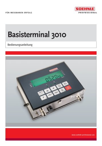 Bedienungsanleitung - Soehnle Professional