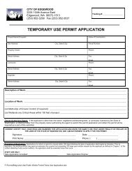 TEMPORARY USE PERMIT APPLICATION - City of Edgewood