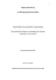 Regierungserklärung von Ministerpräsident Peter Müller - Saarland