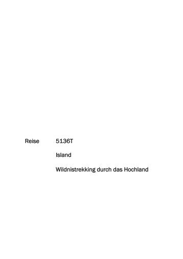 Reise 5136T Island Wildnistrekking durch das ... - Wikinger Reisen