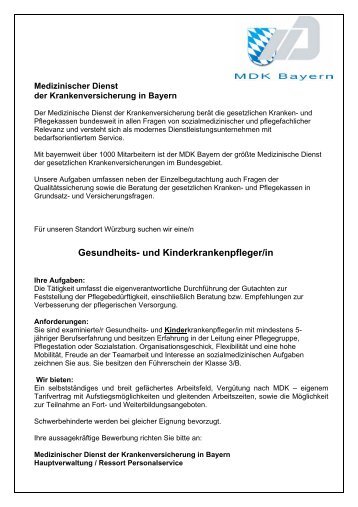 Medizinischer Dienst - MDK Bayern