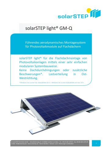 solarSTEP light® GM-Q - solarSTEP Unternehmensgruppe