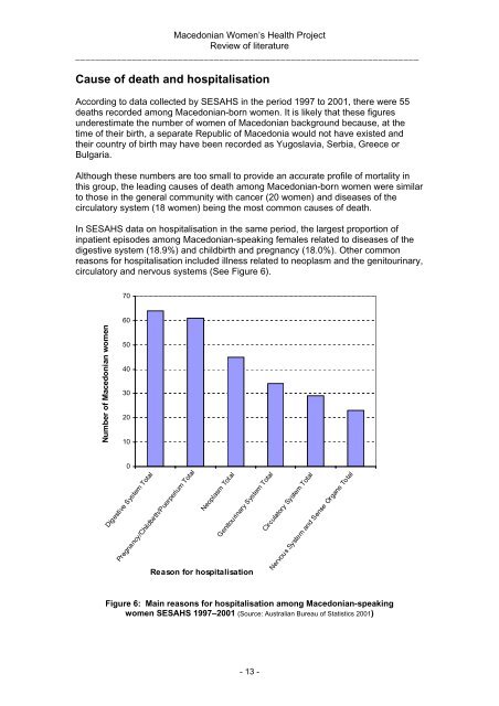 A review of literature, 2006 ( pdf - 438 KB) - ARCHI