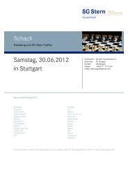 Ausschreibung Schach - SG Stern Deutschland