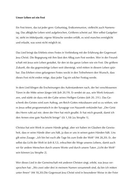 Unser Leben sei ein Fest GLT 705 Pueri Cantores