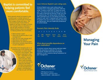 Managing Your Pain - Ochsner.org