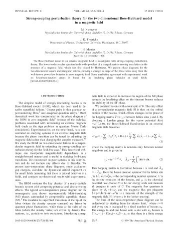 Strong-coupling perturbation theory for the two-dimensional Bose ...