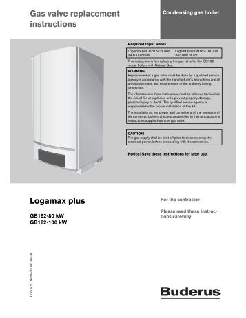 Conversion instructions from natural gas to propane ...