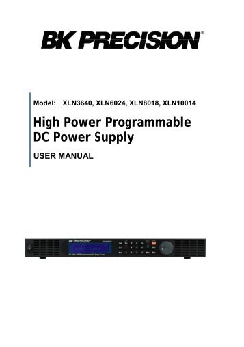 XLN3640 - 1.44 kW Programmable DC Power Supply - Sefram