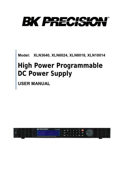 XLN3640 - 1.44 kW Programmable DC Power Supply - Sefram