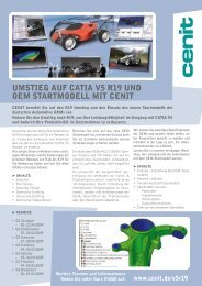 Umstieg auf Catia v5 r19 Und oem startmodell - Cenit AG Systemhaus