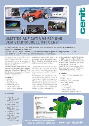 Umstieg auf Catia v5 r19 Und oem startmodell - Cenit AG Systemhaus