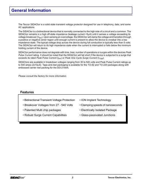 General Information - RYSTON Electronics sro