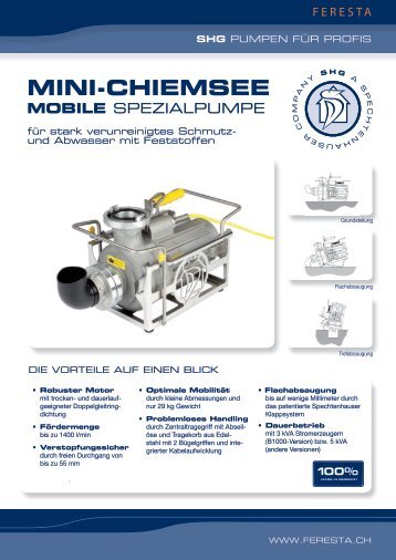 Schmutzwasserpumpe Mini-Chiemsee - FERESTA - FERESTA GmbH