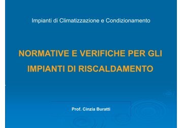 normative e verifiche per gli impianti di riscaldamento - CIRIAF