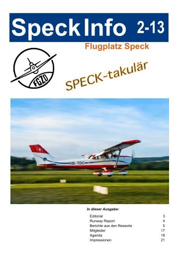 Speck Info 2-13 - Flugsportgruppe ZÃ¼rcher Oberland