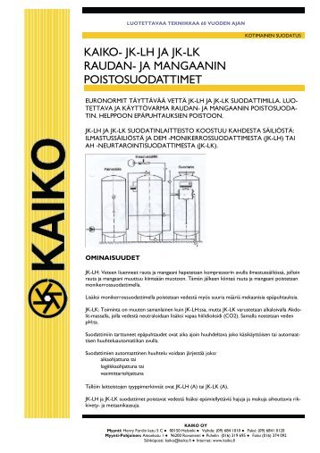 Kotimainen suodatus - Kaiko