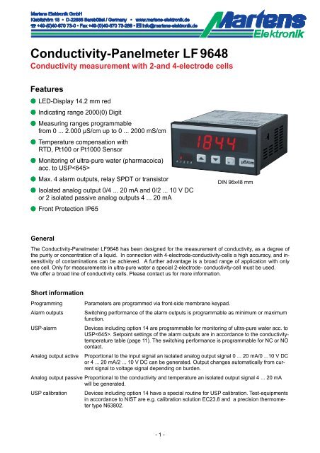 LF9648-V1_30-03- Prospekt - Martens Elektronik GmbH