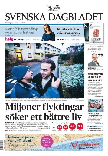 Miljoner flyktingar sÃ¶ker ett bÃ¤ttre liv - Svenska Dagbladet