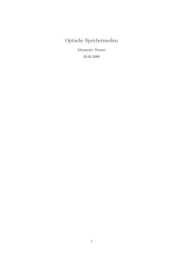 Optische Speichermedien - Optische Materialien