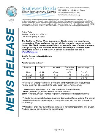Page 1 of 2 Robyn Felix 1-800-423-1476, ext. 4770 or Cell Phone ...