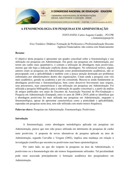 FENOMENOLOGIA, PDF, Fenomenologia (Filosofia)