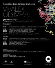 VIVALDI OLYMPIA - Australian Brandenburg Orchestra