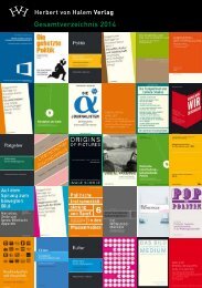 Gesamtverzeichnis 2014 - Herbert von Halem Verlag