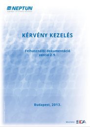 KÃ©rvÃ©nykezelo modul - Neptun