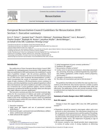 European Resuscitation Council Guidelines for ... - Sardog