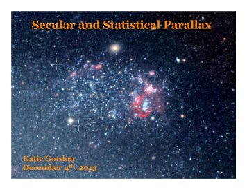 Secular and Statistical Parallax