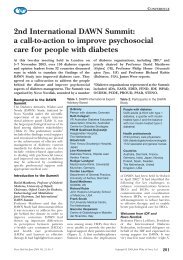 a call-to-action to improve psychosocial care for people with ... - DAWN