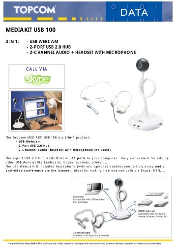 mediakit usb 100 3 in 1 - Topcom