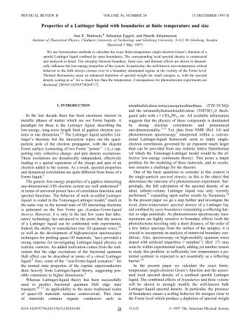 Phys. Rev. B 56, 15615 (1997): Properties of a Luttinger liquid with ...