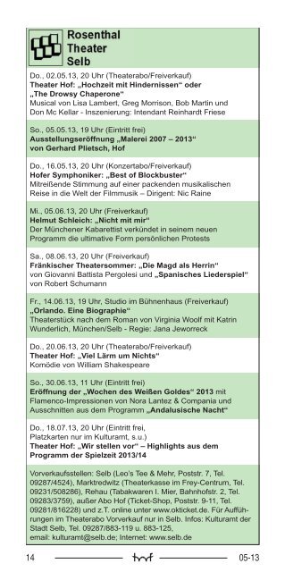 HP 05/2013 - Hof Programm