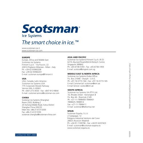 The smart choice in ice.â¢ - Scotsman