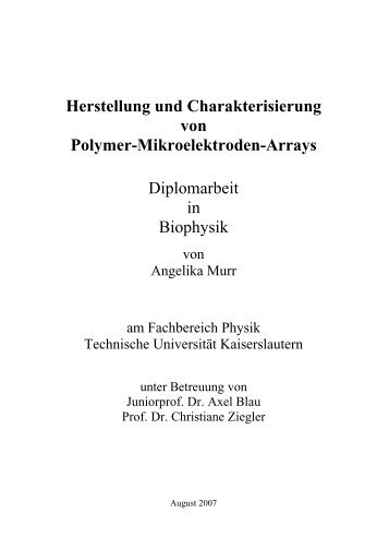 Herstellung und Charakterisierung von Polymer-Mikroelektroden ...