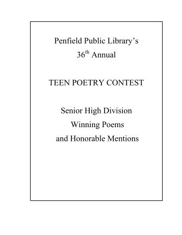 Penfield Public Library's 36 Annual TEEN POETRY CONTEST ...